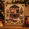 Weihnachts 5D Perlen Diamant Malerei Kit DIY Hirsch Weihnachtsmann Baum Kunst Handwerk zum Aufhängen an der Wand Heimdeko Party Szene Gestaltung
