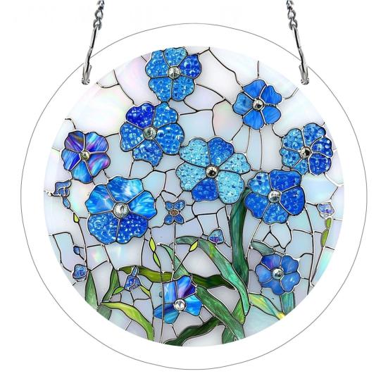 83 Pcs Acrylic Suncatcher Jigsaw Puzzles Stained Glass Style Window Hanging Decor DIY Sun Catcher Kit for Home Garden Decor