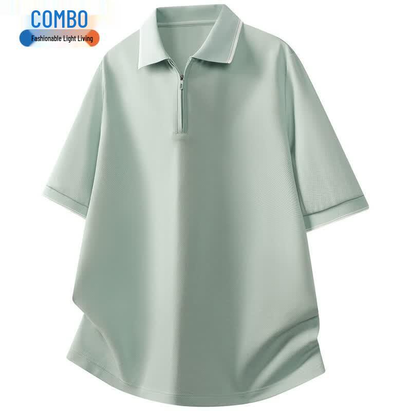 

Men s Half-Zip Polo Shirt L