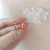 Fashionable Gold-Plated S925 Sterling Silver Cross Stud Earrings for Women
