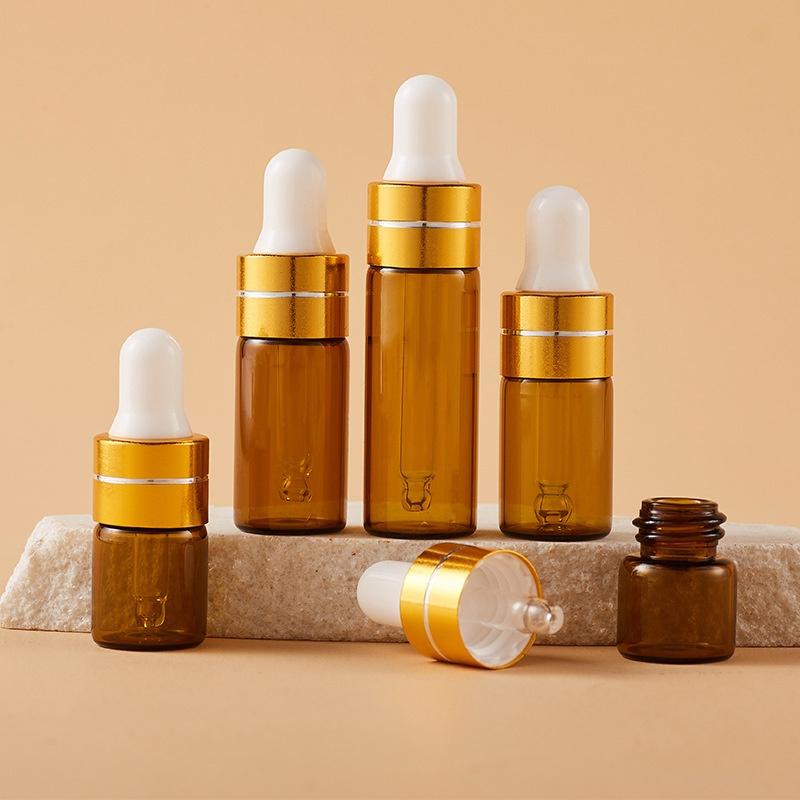 5Pcs Clear Glass Dropper Bottles With Lids Accurate Droppers For Essential Oils Serums Diy Skincare Samples