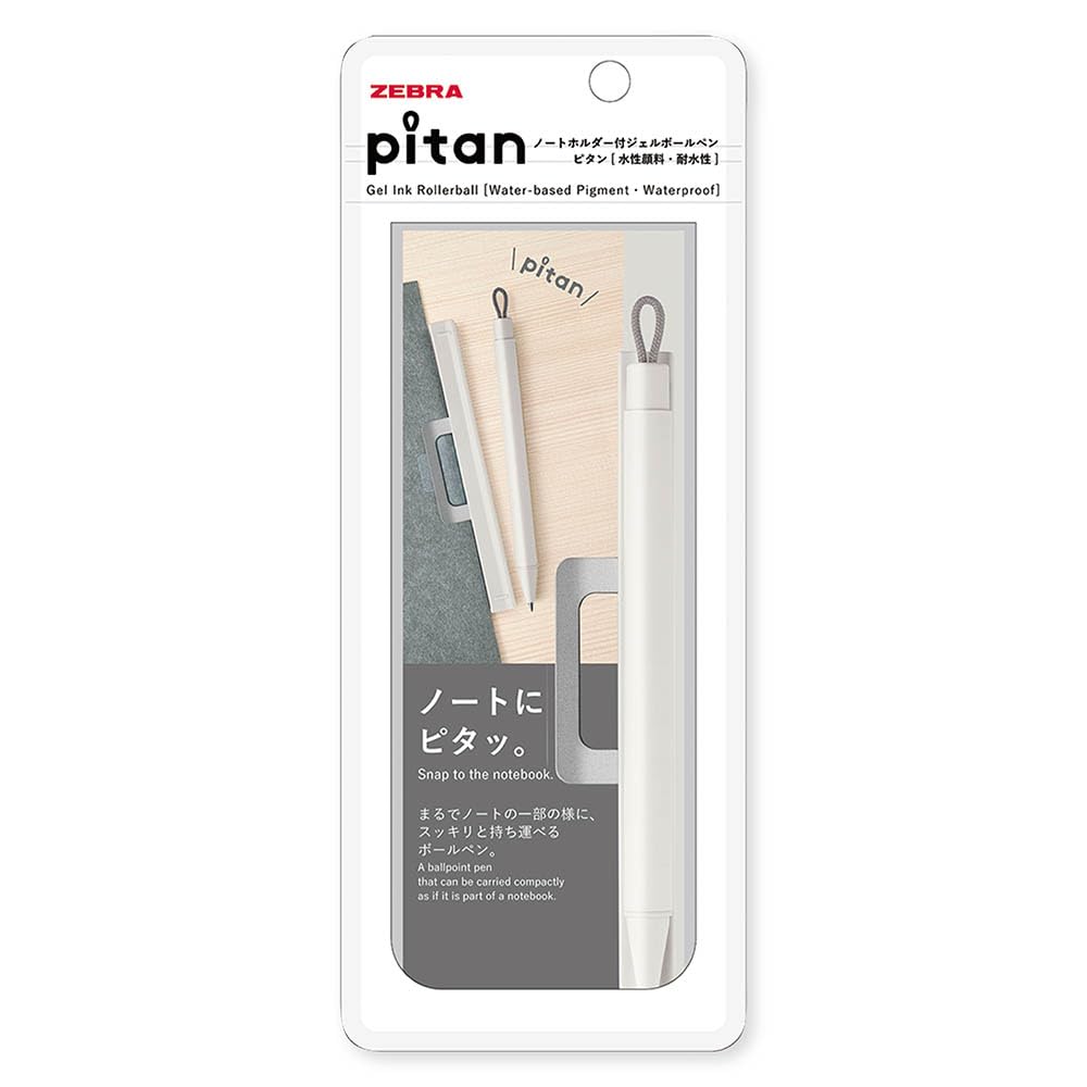 

Zebra Pitan Gel Ballpoint with Note Pen, 0.5mm, Holder, White, P-JJ115-W