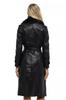 Stylish Long Coat Real Lambskin Leather Women Trench Coat Handmade Formal Casual
