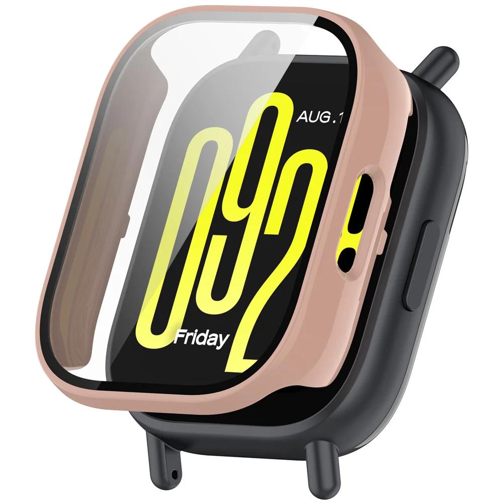 

Закаленное Стекло+Чехол Для Xiaomi Redmi Watch 5 Active Защита Экрана Жесткий PC Бампер Защитный Чехол для MI Redmi Watch 5 Lite Redmi Watch 5 Active розовый