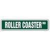 Roller Coaster Street Sign Amusement Parks Fanatic 3inch