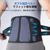 Lower Back Support Belt – 6-Point 3D Support, Secure 360° Stabilization, Heavy-Duty Brace/Hard Corset, Adjustable Compression, Unisex (Size M)