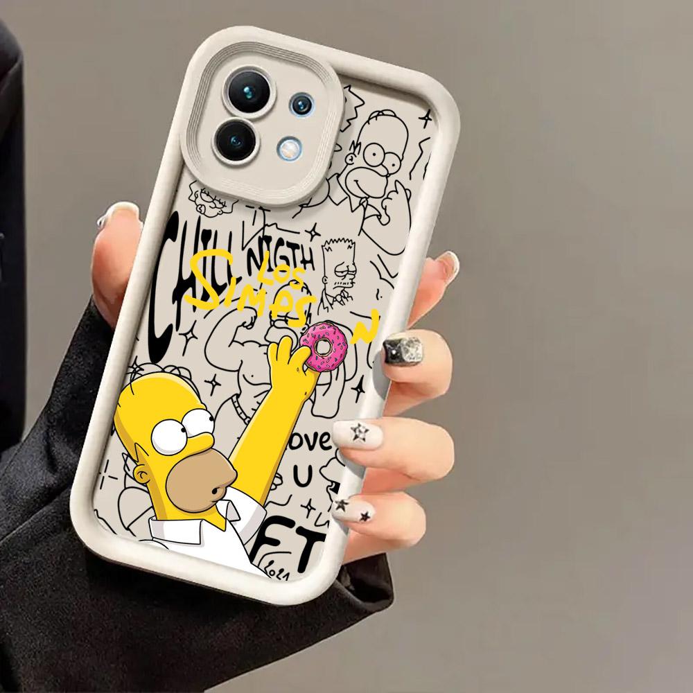 Cartoon The-Homer-S-Simpsons Case for Xiaomi Mi 13T 14T 15 15T Pro 17 Ultra Poco M7 M8 F8 F7 X6 X7 X8 Pro Max Shockproof Cover
