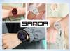 Sanda Dual Display Multifunction Fashion Wristwatch with Colorful Transparent Case for Youthful Korean Style