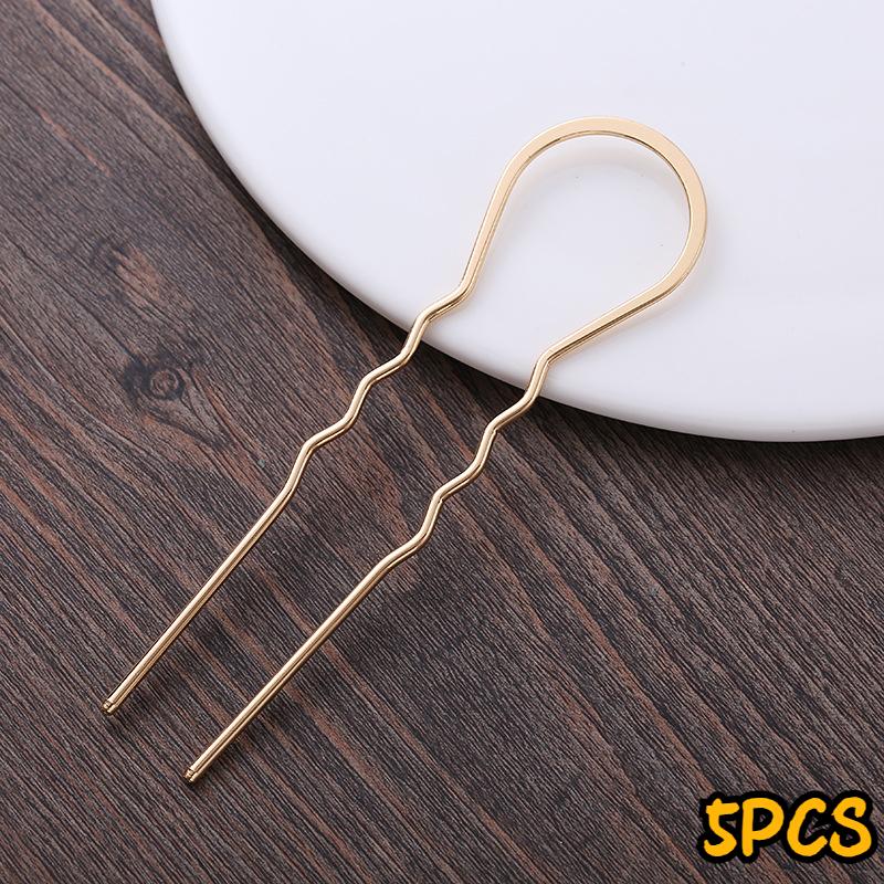 

5 шт. Винтажные U-образные волнистые заколки для волос для женщин и девочек - Аксессуары для волос к ципао