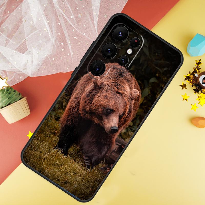 Grizzly Bear Case For Samsung Galaxy S24 S23 S22 Ultra S21 S20 FE Note 20 Note 10 S8 S9 S10 Plus Cover