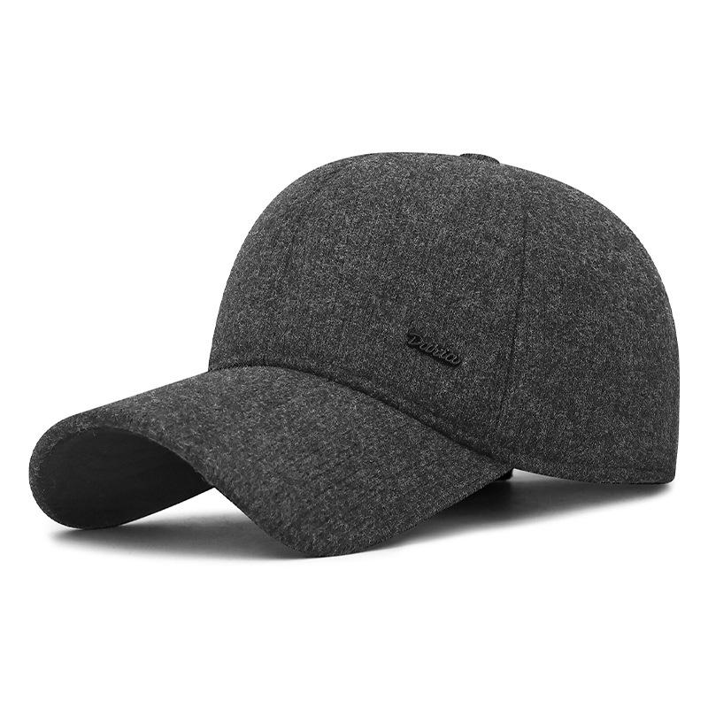 Middle-Aged Cap Men Winter Ear Protection Cap Thick Windproof Cold Baseball Cap Cotton Cap