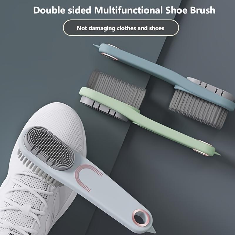 Multi-Functional Double-Sided Shoe Brush with Soft Bristles, Household Leather Shoe Cleaning Brush, Does Not Damage Shoes