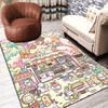 Kawaii Dessert & Animal Wonderland Rug Floor Mat for Living Room or Bedroom Soft and Comfortable Carpet a Gift for Birthday and Holiday.ZFF0913262