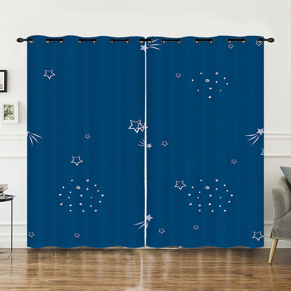 

Штора Штора для спальни Цифровая печать Астронавт Планета Блэкаут Ткань для штор 97cm*114cm*2