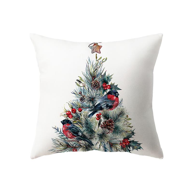 Christmas Theme Winter Christmas Atmosphere Printing Pattern Cushion Cover Home Living Room Sofa Decoration Pillow Pillow Cover
