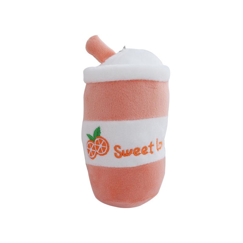 Cartoonstyle Charming Fruit Bubble Tea Plush Keychain In Vibrant Colors Tall 15cm