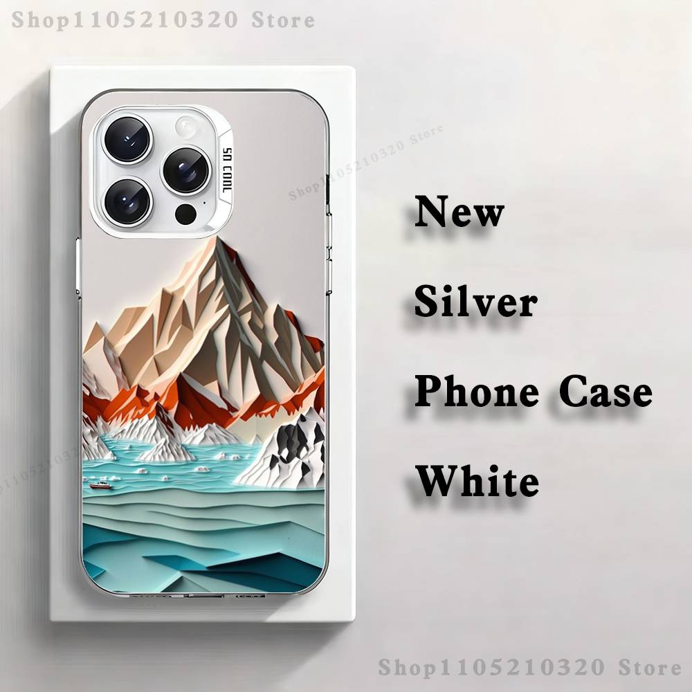 

Art Landscape Phone Case For iPhone 17,16,15,14,13,12,11,Pro,XS,Max,Plus,Mini,SE4,E white Matte Shockproof Cover iPhone14Plus