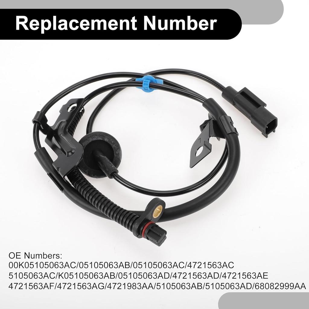 ABS Wheel Speed Senor Kit No.4721563AC/5105063AC/K05105063AB Rear Left ABS Sensor Set for Dodge Caliber 07-12 for Jeep Compass Patriot 07-17 for FWD