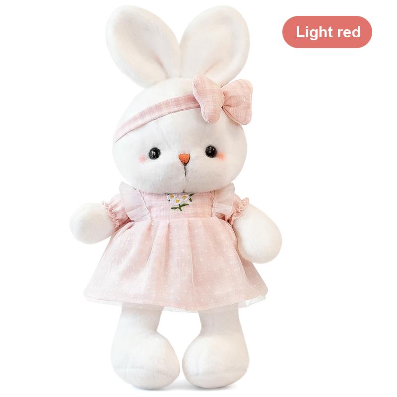 Non-Toxic Kawaii Cute Flower Skirt Bunny Plush Stuffed Animal Toys Cute Soft Appeasement Bunny Doll Easter Bunny Party Valentine Day Gift