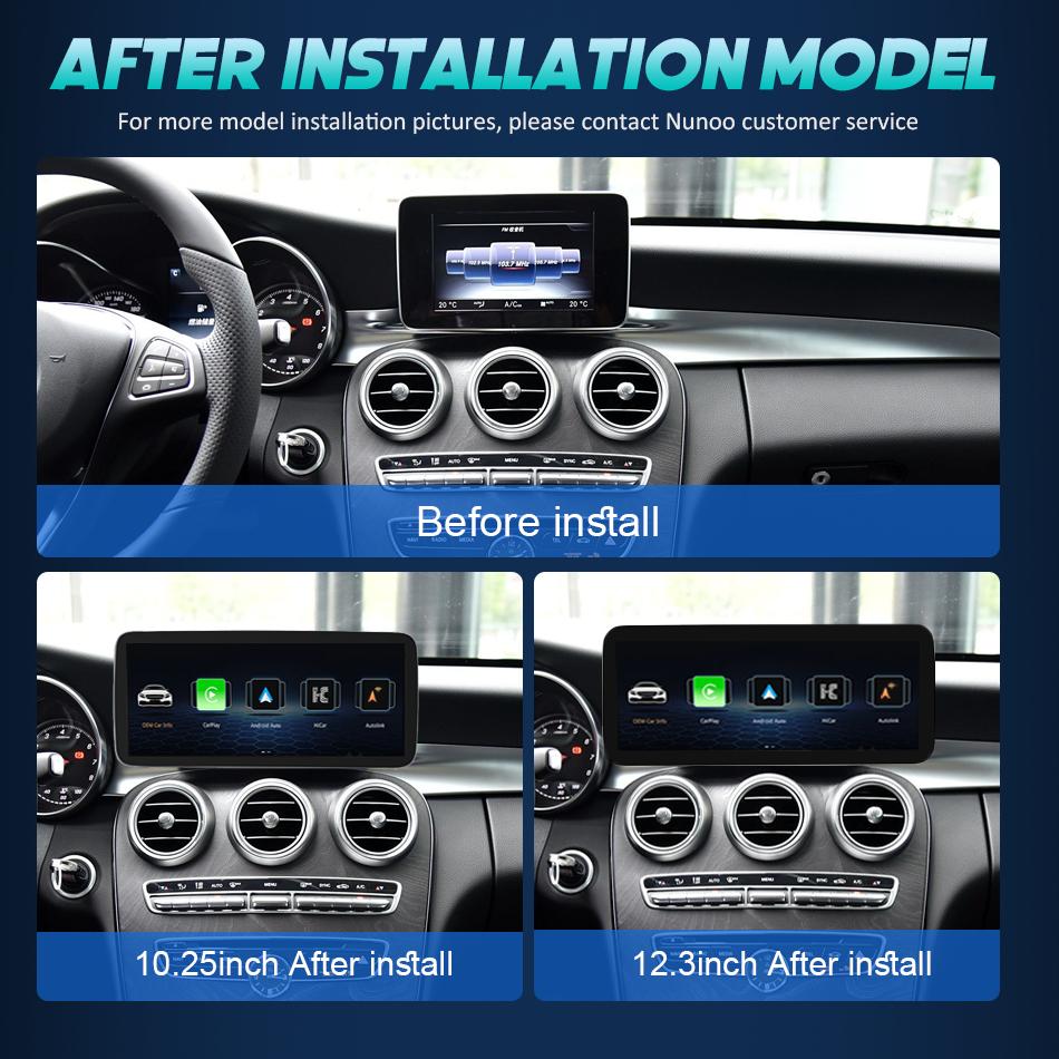 Linux Car Radio Wireless Carplay For Mercedes Benz C Class W205 GLC V Class W447 2015-2019 GPS Auto Multimedia Player Navi