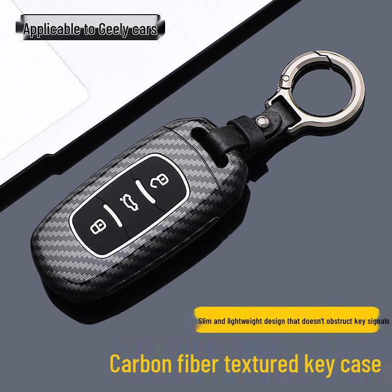 Étui pour clé pour modèles Geely: Emgrand, Xingyue, Boyue, Xingrui, Bin Yue, Bin Rui, Denim Galaxy - Coque de Protection avec Boucle