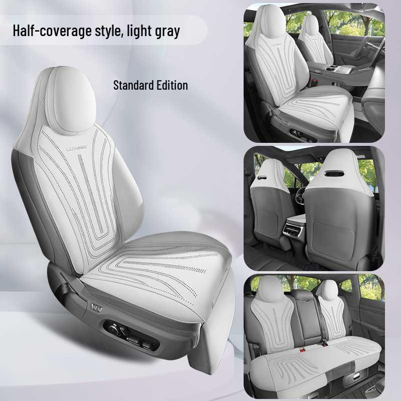 Zhijie S7 All-Season Suede Car Seat Cushion - Full Coverage Saddle Pad for Five Seats Note: Car Model Year