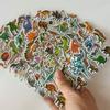 10 Sheets Dinosaur Cartoon Stickers For Children Notebook Scrapbooking Skateboard DIY Waterproof Cute Sticker Toy Boys Gift