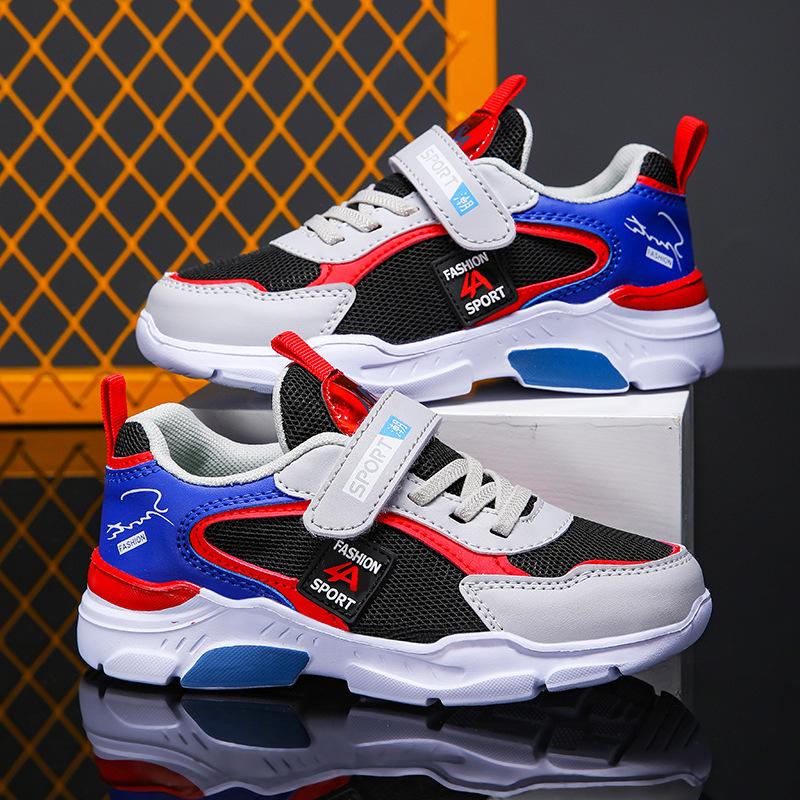 Jungen Schuhe Hohlgewebe Frühling Atmungsaktiv Einzelnetz Mittel und Groß Kinder Grundschüler Leichte Sportschuhe Laufschuhe