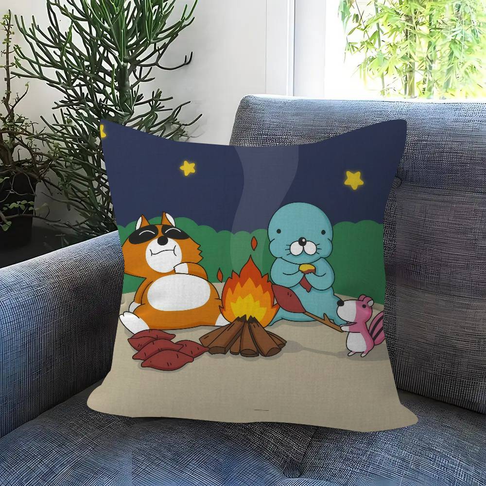 Cartoon Anime BBonobono  Pillow Cushion Cover Pillowcase Living Room Sofa Home Decor Customized
