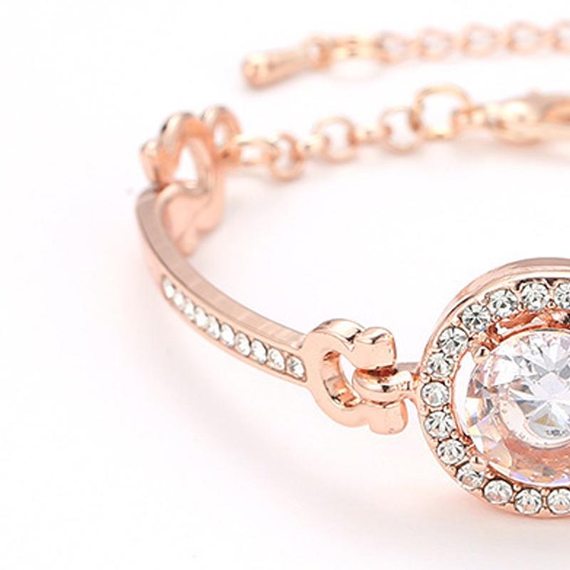 Women S Bracelet Korean Style Fashion Ladies Simple Temperament All Match Flashing Accessories Rose Gold