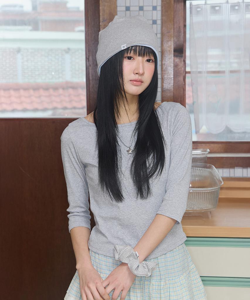 Kiibi Cozy Stripe Reversible Beanie Sky Blue