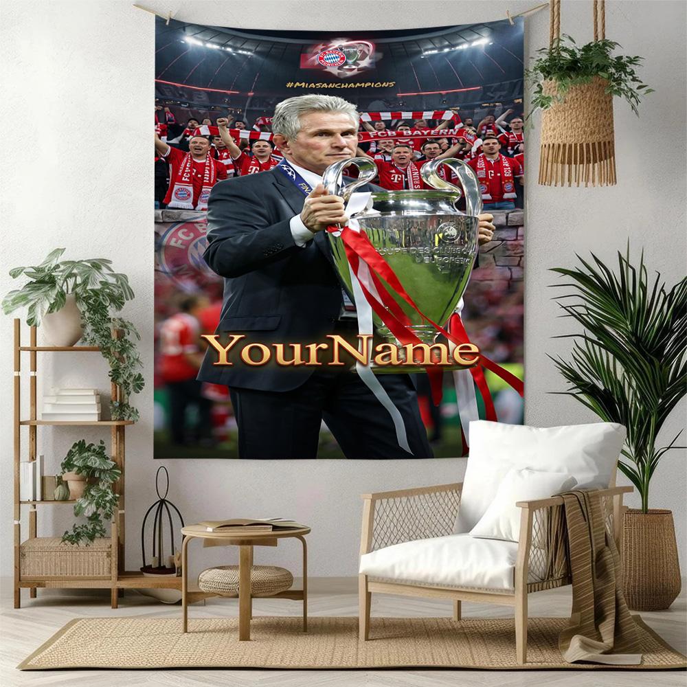 Bayern Munich Custom Your Name Wall Decor Tapestry Art For Pet Memorial Birthdaywedding Party Backdrop Family Gift