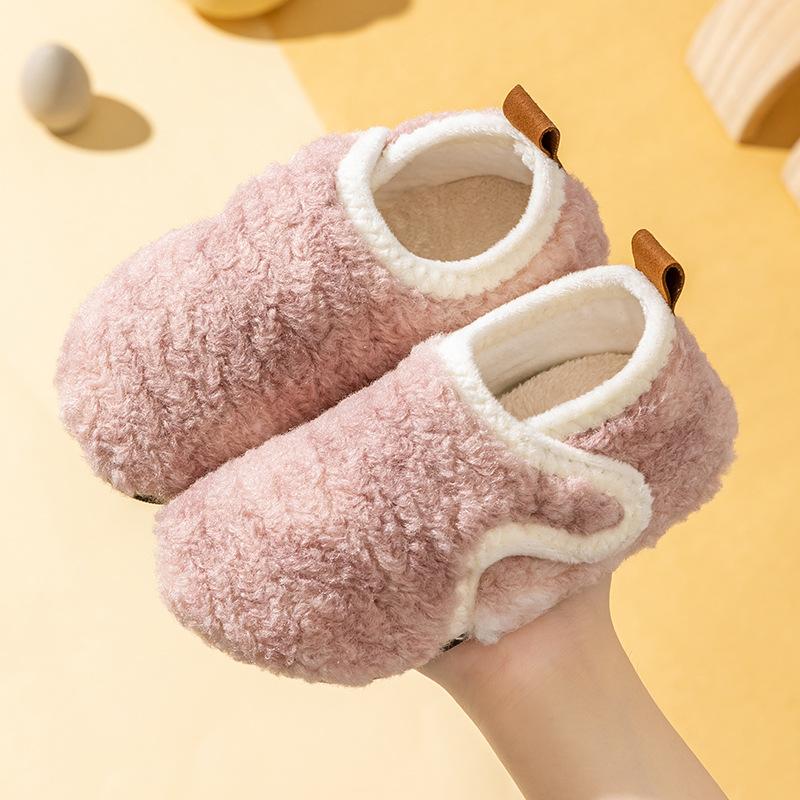 

Children s floor socks, parent-child autumn and winter fleece-lined thickened indoor walking shoes for boys and girls, non-slip soft-soled floor Children24-25Inner Length