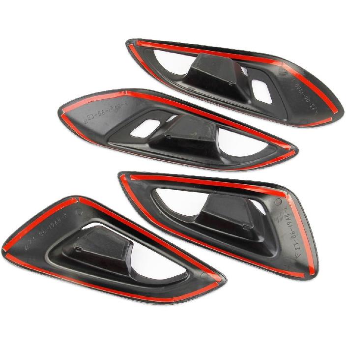 Korlot Carbon Fiber Style Interior Door Handle Cover Trim Accessories for Chevrolet Trax 2024-2026