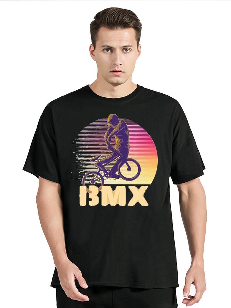 Bike Life Fahrrad Klassischer Stil Motocross T-Shirt Baumwolle Oberteile T-Shirts Übergroßes Unisex T-Shirt Herrenbekleidung Fitness T-Shirt