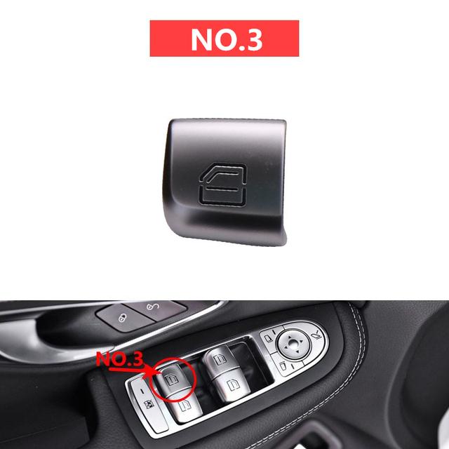 Car Window Switch Repair Button Cover Vehicle Door Glass Control Switch Key Cap For Mercedes Benz W205 W253 W213 C E GLC Class