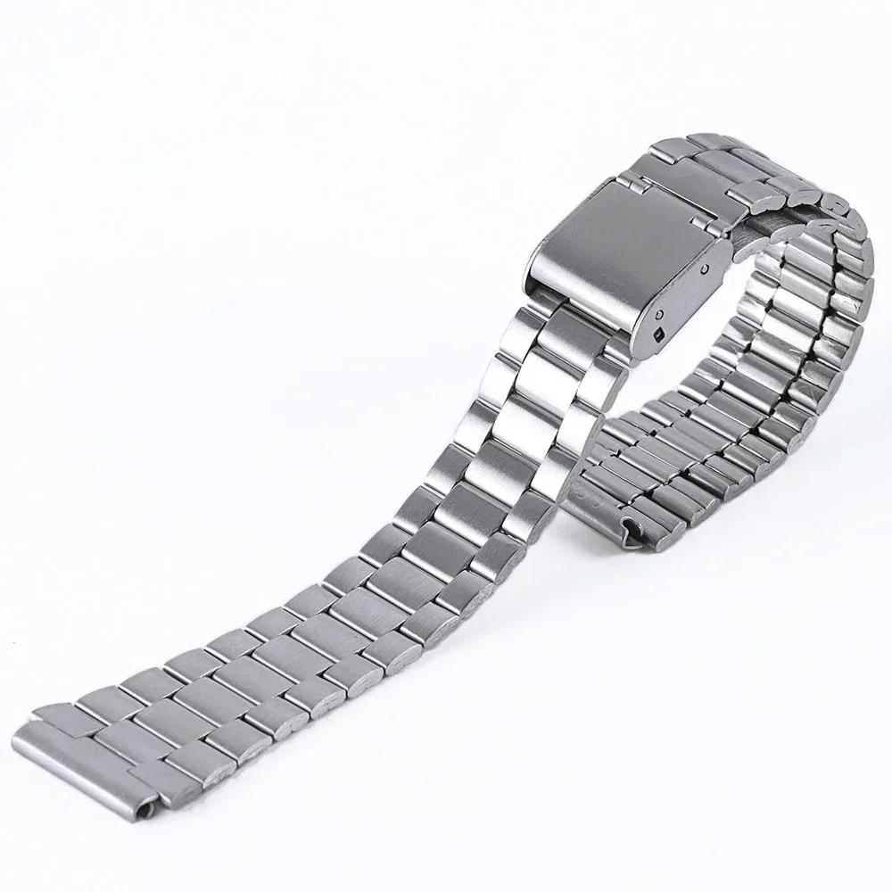 Edelstahl-Uhrenarmband für Casio SGW400 F91W F84 F105/108/A158/168 AE1200/1300 Vintage Metall-Uhrenarmband für Herren Damen Armband