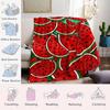 Cartoon Watermelon Flannel Blanket Warm Soft Halloween Christmas Couch Warm Cozy Decorative Decor Gift for All Season
