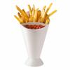 Self Stand 2 In 1  French Fries Shelf Holder Plastic Cup Assorted Sauce Chips Snack Cone Dip Cup Tableware Two Cup-mouth Kitchen