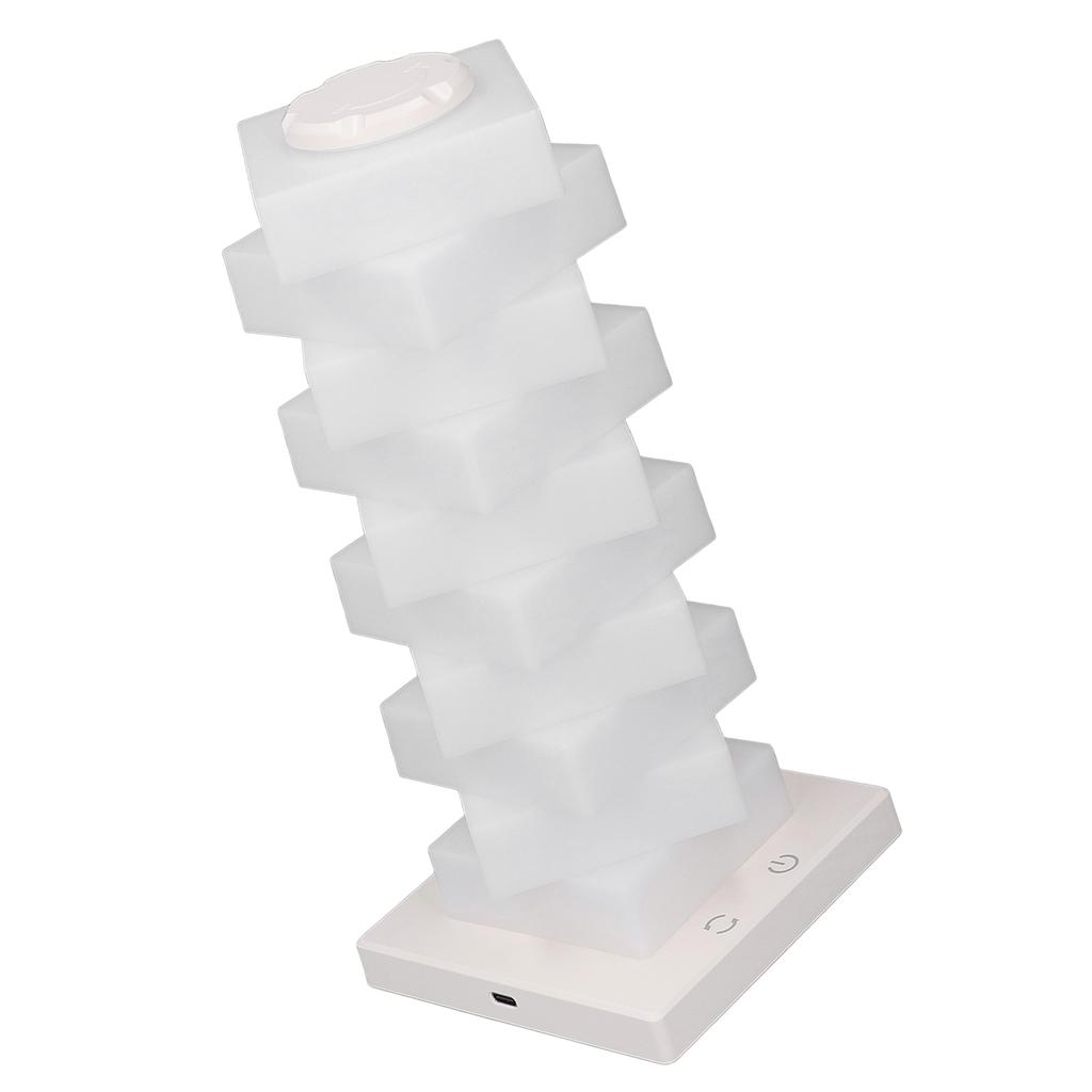 Stackable Night Light 3D LED RGB Touch Desk Lamp DIY Stacked Kids Table Lamp with Wireless Charging