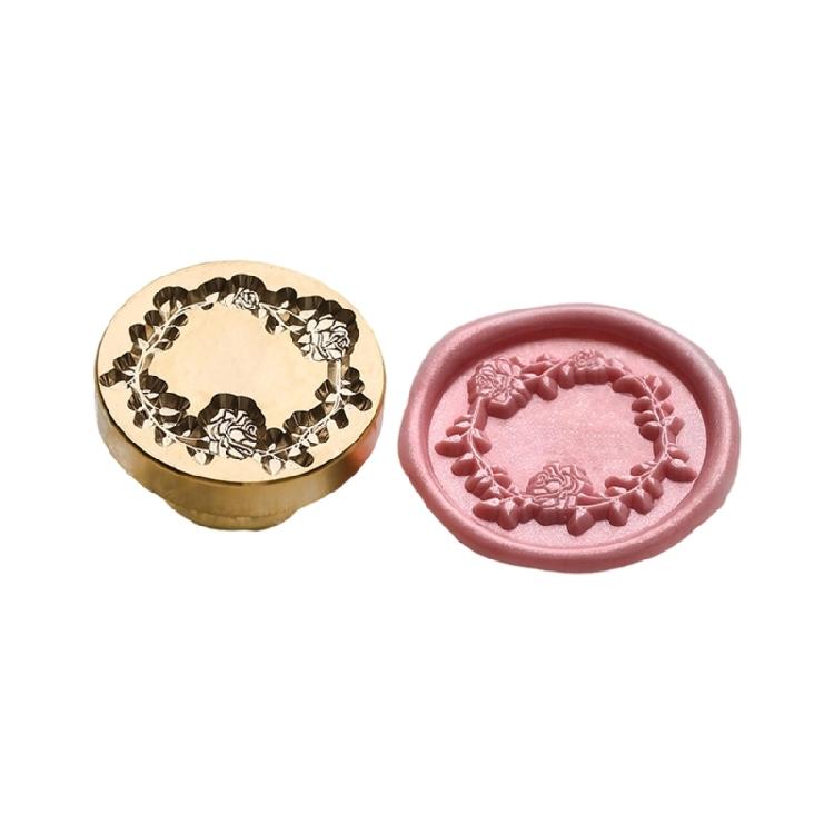 Flower Embossed Wax Seal Stamp Metal Sealing Stamp Head for Seal Envelope Valentines Card Wedding Invitation Wine Bottle