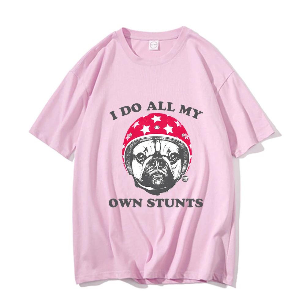 Pug Dog Shirts 100% Pure Cotton Clothes Printed Cartoon T-shirt Kawaii Pet Graphic T Shirt Loose Short Sleeve Tshirt