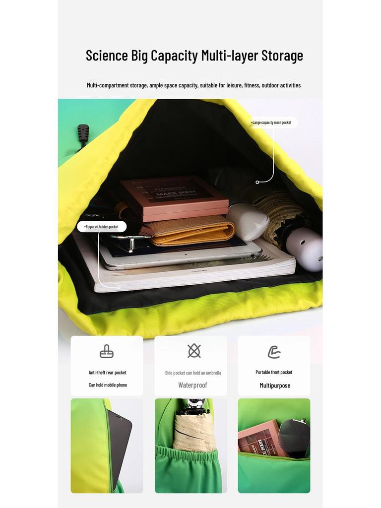 Basketball Rucksack mit Kordelzug - Unisex Doppel-Schulter Sport-Gymnastiktasche mit großem Fassungsvermögen