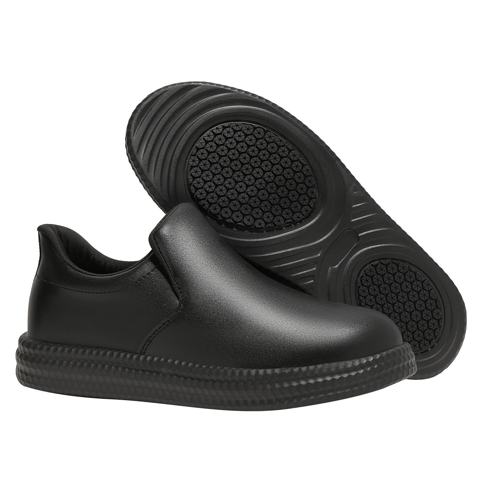 

Hazako Chef Shoes, Non-Slip Kitchen Shoes for Men and Women, Black, Waterproof, Non-Slip, Hands-Free Slip-On, Size 24.5cm [Black, 39]
