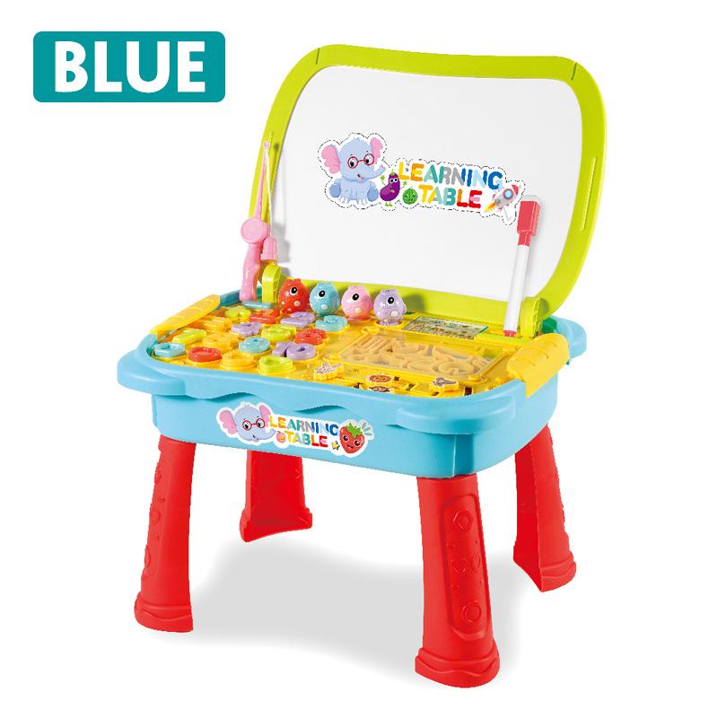 

Детский стол для творческого обучения: Многофункциональный игровой набор с шахматами, рыбалкой, рисованием и ролевыми играми