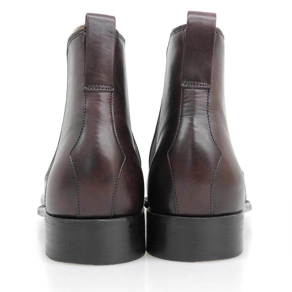 JOHN LOBB Plum Museum Calf TUDOR Men's Side Gore Boots, Brown, Size 7 1/2D, Last 7000B Shoes 7 1/2D BrownUsed
