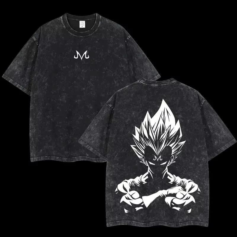 Anime Dragon Ball Cosplay Washed TShirt Cotton Short Sleeve Top Casual Sports Fitness TShirt Mens Harajuku Clothing