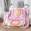 Card Captor Sakura Cartoon Printed Blankets Flannel Soft Cozy Blankets Sofa Bed Blanket Travel Blanket Bedding Birthday Gift