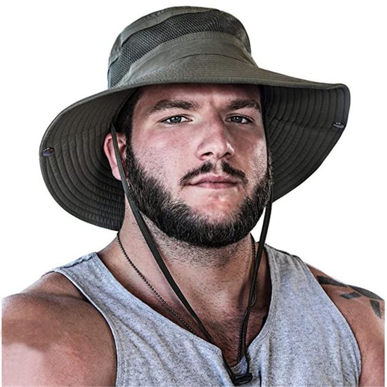 New solid color big edge bucket hat outdoor sunscreen breathable basin hat sun hat summer men's and women's sand hat