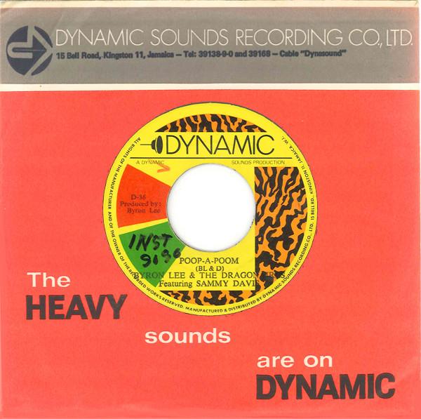 7inch Record BYRON LEE  THE DRAGONAIRES  PoopAPoom  Silverbird D36 Dynamic Sounds 1970 Jamaica Reggae Ska  Dub Used